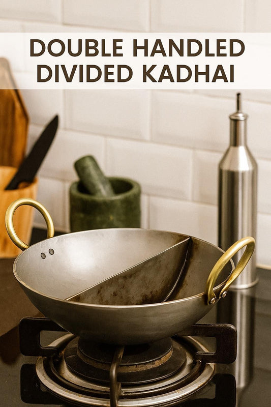 2 in 1 Partition Kadai Multifunctional Cooking Pot